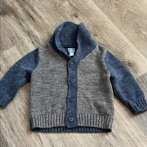 GAP Kids Knit Cardigan - Gray and Navy